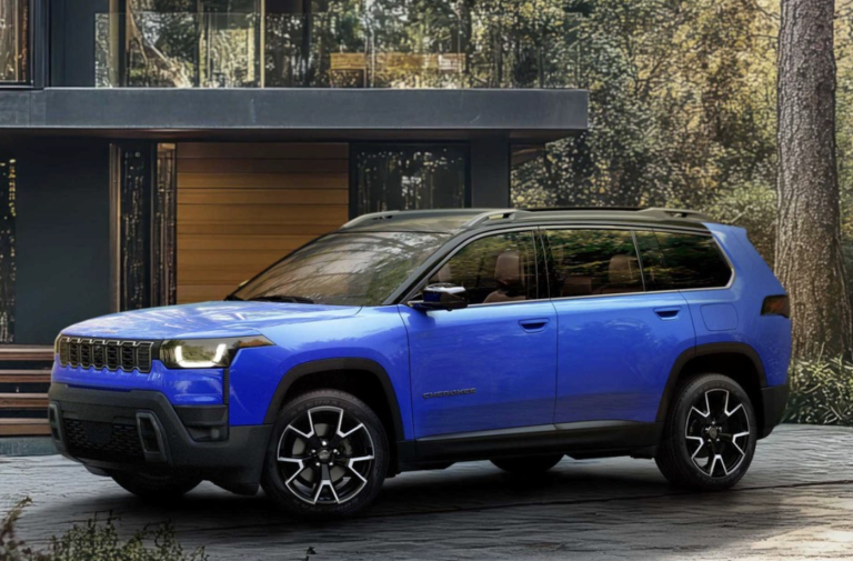 blue 2026 Jeep Cherokee on driveway